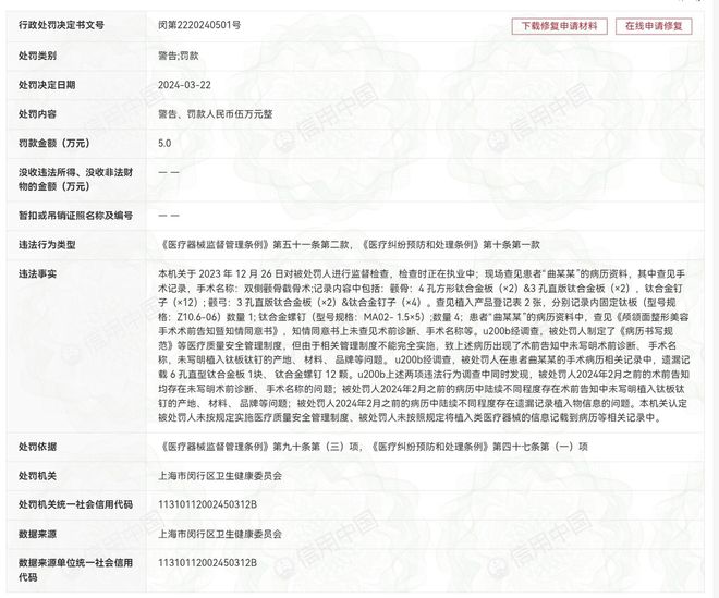 术纠纷：上海韩镜的诸多投诉与监管处罚CQ9电子专用平台吸脂失败到轮廓手(图7)